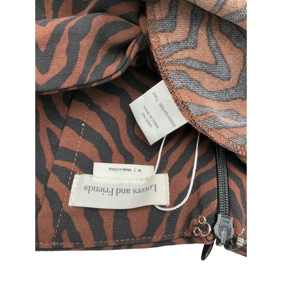 Lovers And Friends 'Fai' Brown Polyester Mini Dress Size M - Picture 4 of 4